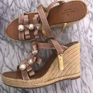 Kate Spade Wedges with Pearls